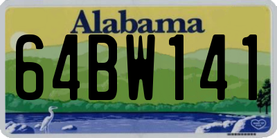 AL license plate 64BW141
