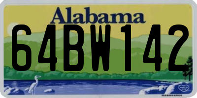 AL license plate 64BW142