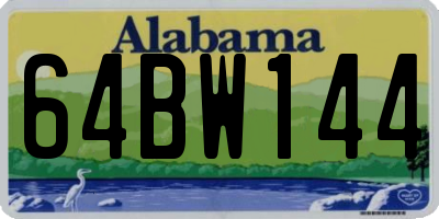 AL license plate 64BW144