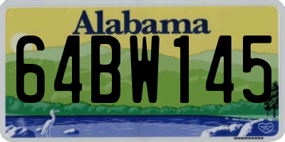 AL license plate 64BW145