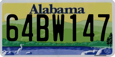 AL license plate 64BW147