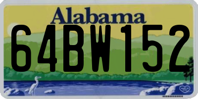 AL license plate 64BW152