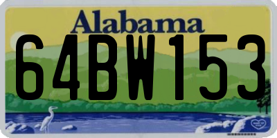 AL license plate 64BW153