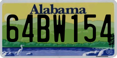 AL license plate 64BW154
