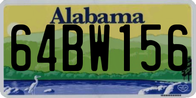 AL license plate 64BW156