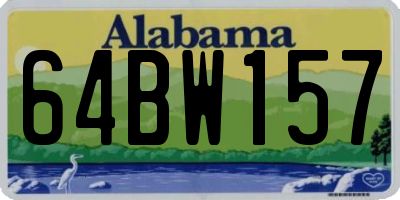 AL license plate 64BW157
