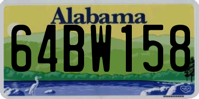 AL license plate 64BW158