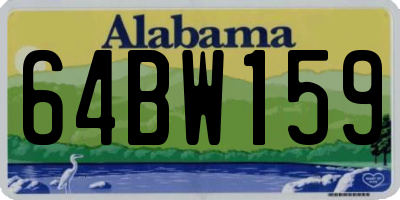 AL license plate 64BW159
