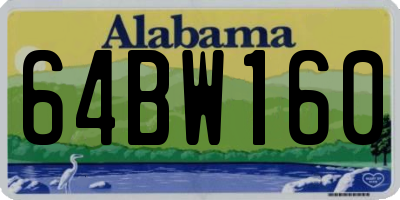 AL license plate 64BW160