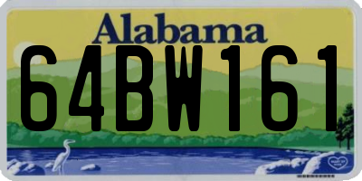 AL license plate 64BW161