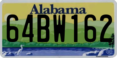 AL license plate 64BW162