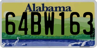 AL license plate 64BW163