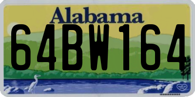 AL license plate 64BW164