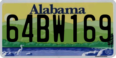 AL license plate 64BW169
