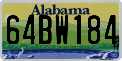 AL license plate 64BW184