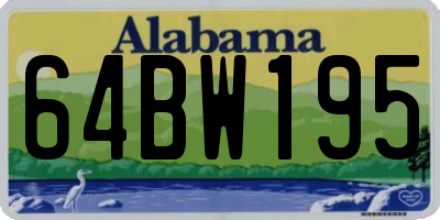 AL license plate 64BW195