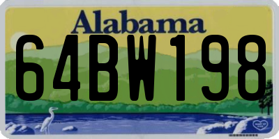 AL license plate 64BW198
