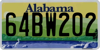 AL license plate 64BW202