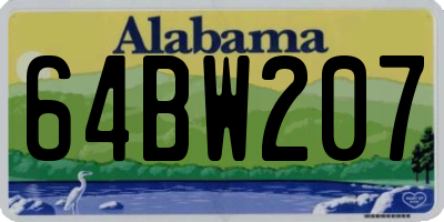 AL license plate 64BW207