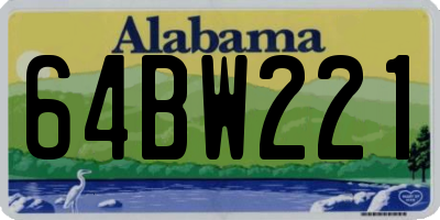 AL license plate 64BW221
