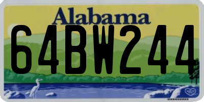 AL license plate 64BW244