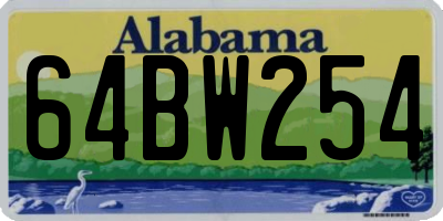 AL license plate 64BW254