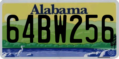 AL license plate 64BW256