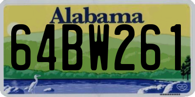 AL license plate 64BW261