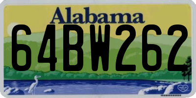 AL license plate 64BW262