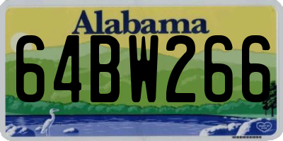 AL license plate 64BW266