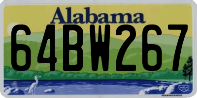 AL license plate 64BW267
