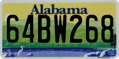 AL license plate 64BW268