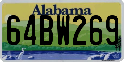 AL license plate 64BW269
