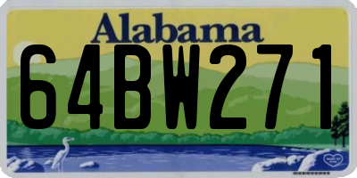 AL license plate 64BW271