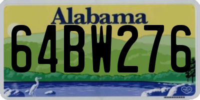 AL license plate 64BW276