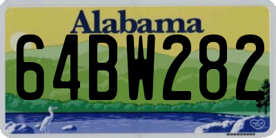AL license plate 64BW282