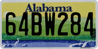 AL license plate 64BW284