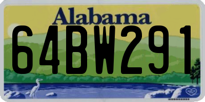 AL license plate 64BW291