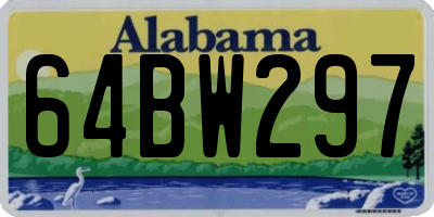 AL license plate 64BW297