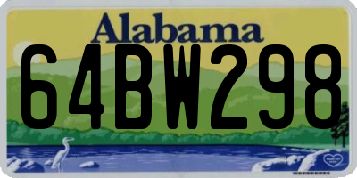 AL license plate 64BW298