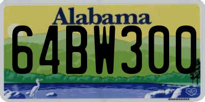 AL license plate 64BW300