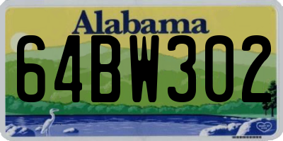 AL license plate 64BW302