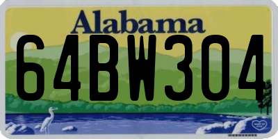 AL license plate 64BW304