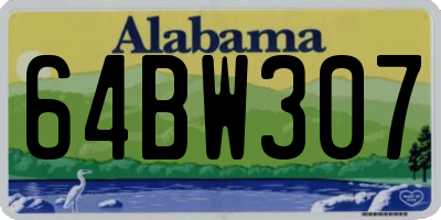 AL license plate 64BW307
