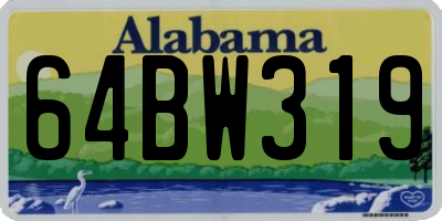 AL license plate 64BW319