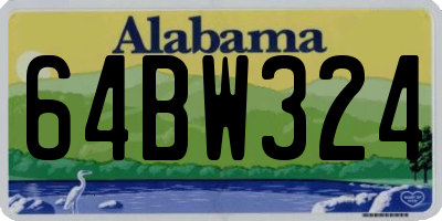 AL license plate 64BW324