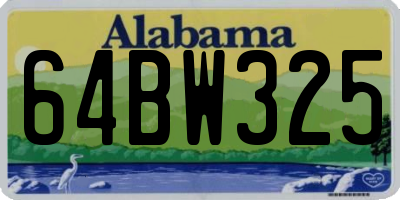 AL license plate 64BW325