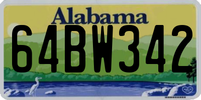 AL license plate 64BW342