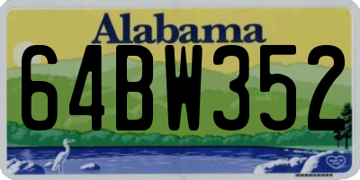 AL license plate 64BW352