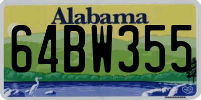 AL license plate 64BW355